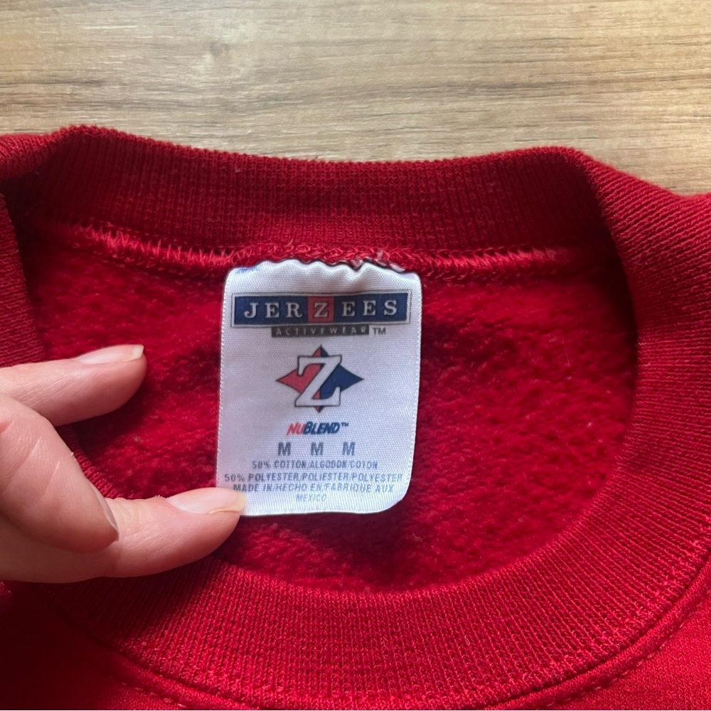 Vintage Red Christmas Tree Sweater crew neck - Picture 3 of 4